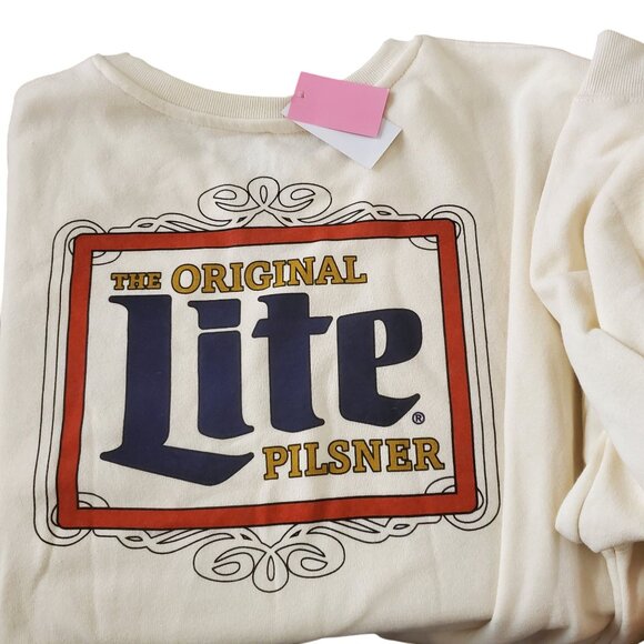 Miller Lite Women's XXL Cozy Sweater Shirt Licenced Graphic Pullover Sweatshirt - Picture 6 of 6